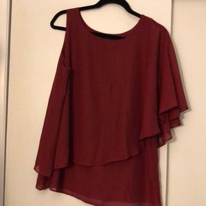 Deep Red Blouse